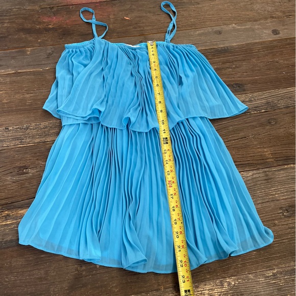 HAUSEN Women's Pleated Romper Size S In Azure Blue - Picture 6 of 9